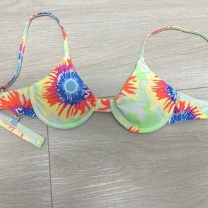 multicolor, push-up, bikini top